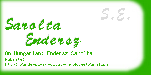 sarolta endersz business card